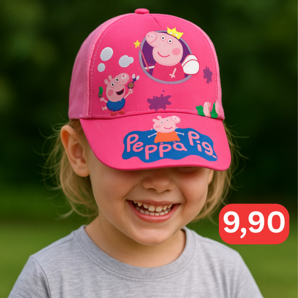🎀 Детска шапка Peppa Pig – Забава под слънцето с любимата прасенцето Пепа! ☀️🐷
